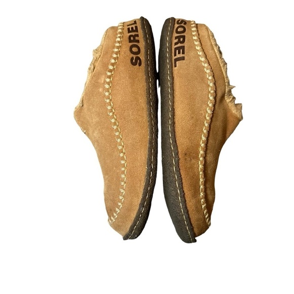 Sorel Men’s Falcon Ridge Ii Suede Slippers Open Back Faux Fur Mules Size 7 - Picture 5 of 7
